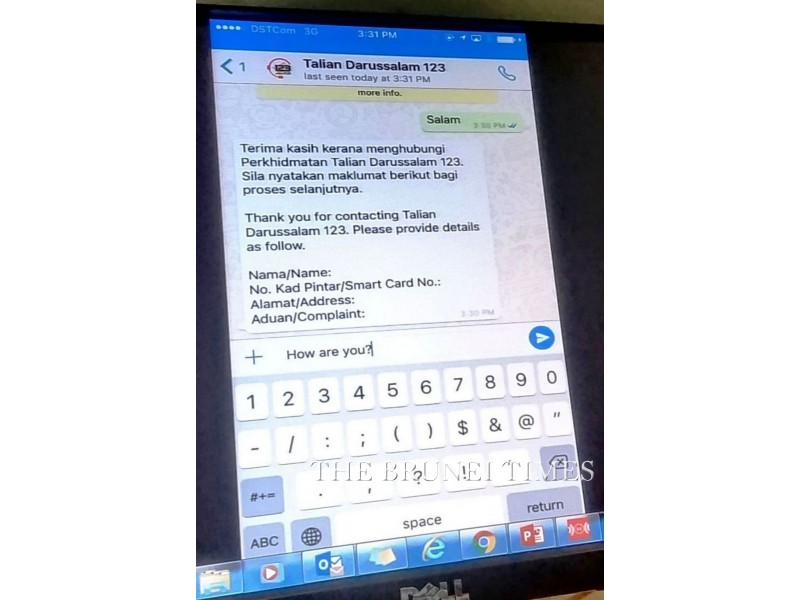 The public can lodge complaints using the TD123 Live Chat by sending a text to 8333123. Picture: BT/Khai Zem Mat Sani 