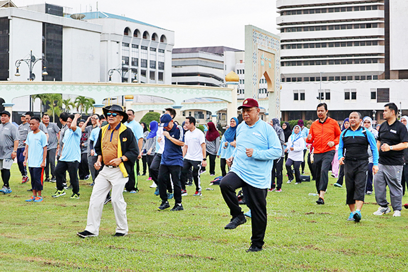 The E-Government National Centre (EGNC) marked its 10th anniversary with the EGNC Charity Walk, Run and Cycle at the Taman Haji Sir Muda Omar ‘Ali Saifuddien in the capital yesterday.